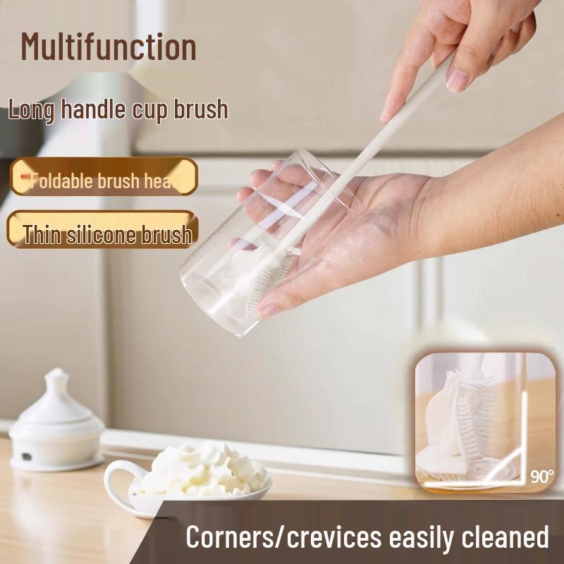 Набор силиконовых щеток для чистки детских бутылочек и сосок с ершиком для соломинок