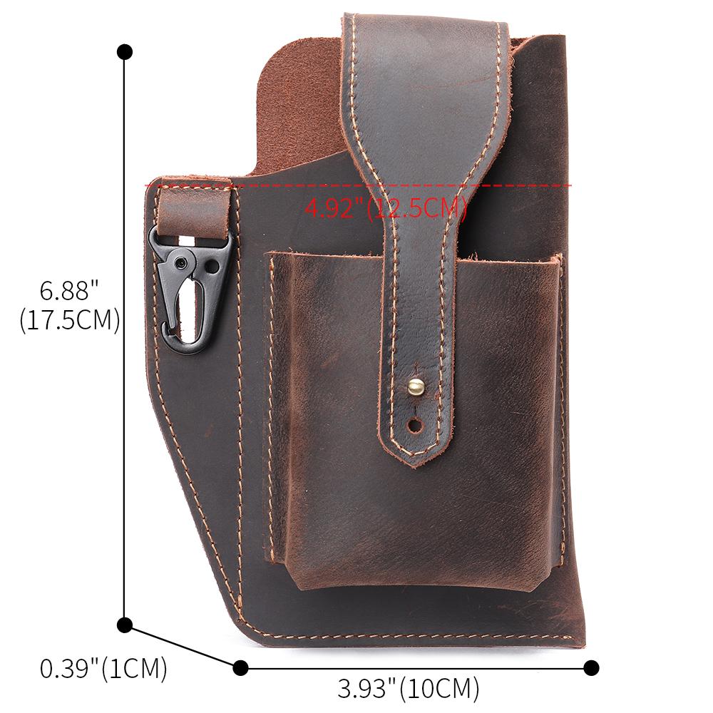 MVA Leather Phone Holster for Men Belt Loop Multitool Sheath with Key Holder Tactica Waist Bag with Phone Holsters 9064
