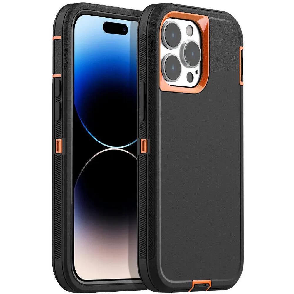 3в1 гибридный сверхпрочный защитный чехол для iPhone 16 15 14 13 12 11 XR XS Pro Max 7 8Plus Otter Case Box военный защитный противоударный чехол с полной защитой