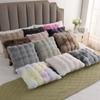 Imitation Rabbit Plush Pillow Cover Living Room Sofa Pillowcase Bedroom Bay Window Solid Color Cushion Cover Bubble Velvet Pillowcase