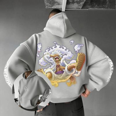 Худи с капюшоном One Piece Luffy Аниме Мужское Женское Весна Осень Хлопок Уличная Одежда Толстовка Повседневный Графический Пуловер С Длинным Рукавом Топ