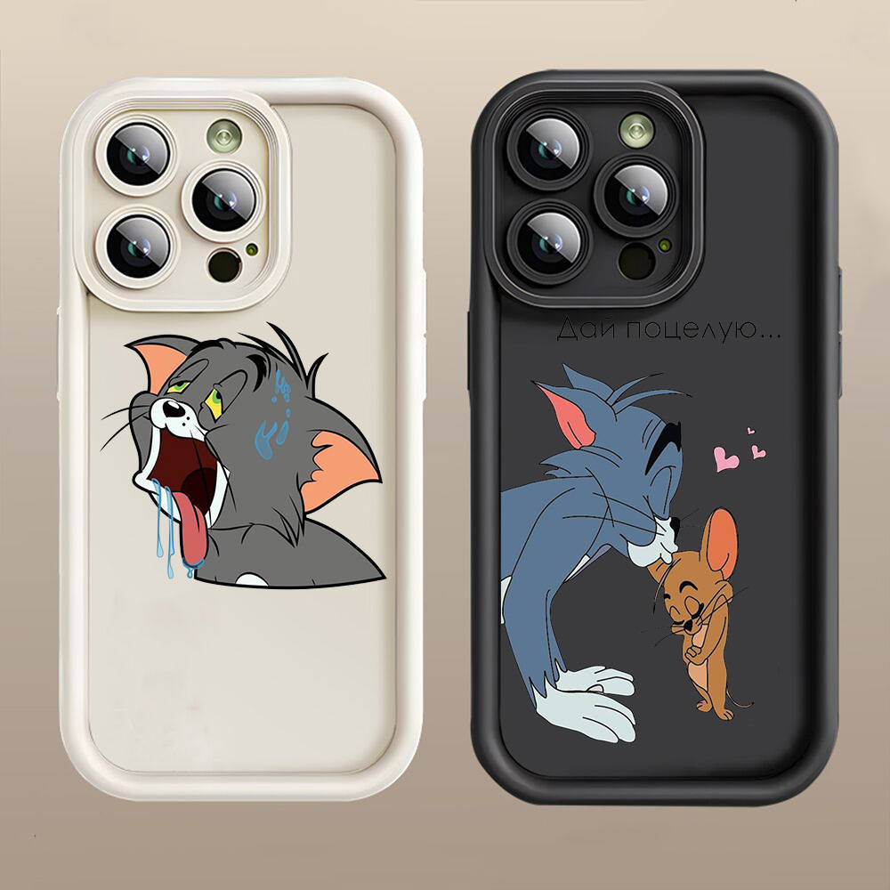Чехол E-15 Том и Джерри для iPhone 15 14 13 12 8 Plus Samsung S24 S23 Ultra A04S A05S Huawei P40 P50 P60 Nova 11 Pro Max OPPO A17K Reno 10