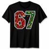 67 Christmas Number Mens T-Shirt Womens Tee Festive Holiday Graphic Tee