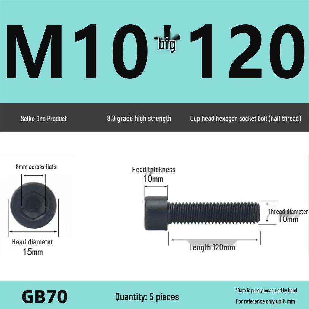 8.8 High-Strength Socket Head Cap Screw Bolt (M4-M16)