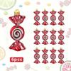 6pcs Ornaments Christmas Candy Hanging Ornaments Christmas Party Decoration Pendant Christmas Gifts Garland Decoration,6 colors
