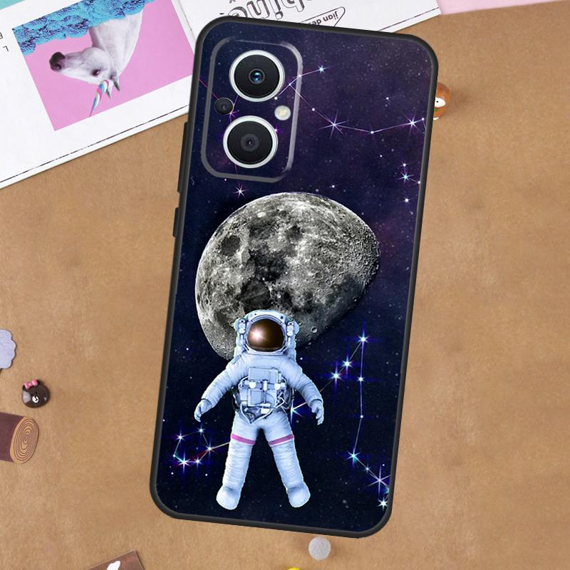 Чехол с изображением Луны, Звезд, Космоса, Астронавта для OPPO Reno 11 10 Pro 8 7 6 5 4 Lite 8T 5Z 4Z 11F OPPO Find X5 X6 Pro X2 Neo X3 Lite
