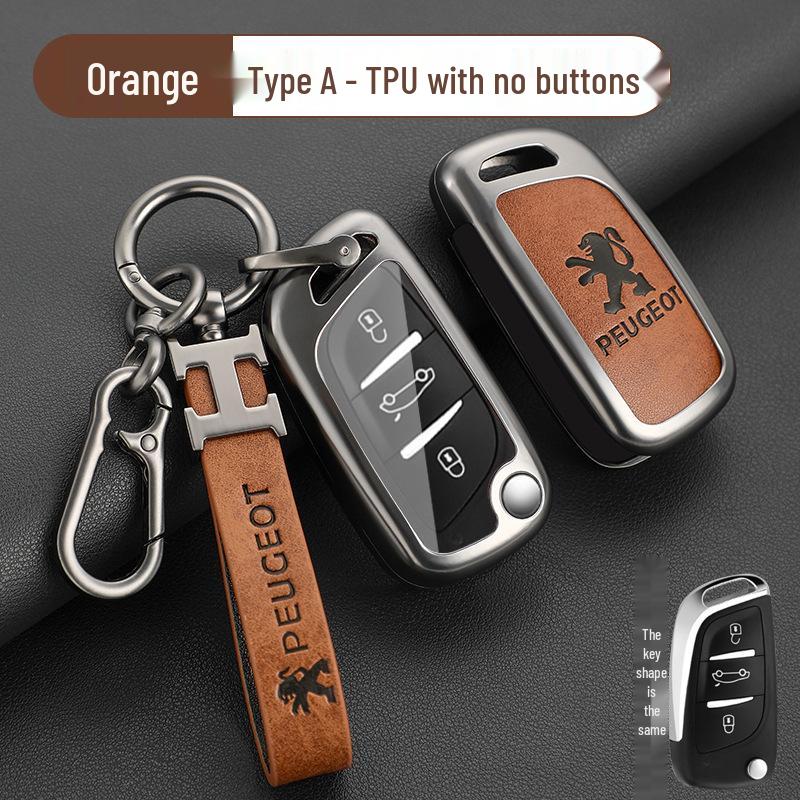 Крышка-брелок из цинкового сплава для Dongfeng Peugeot: Подходит для моделей 308, 301, 408X, 308S, 3008, 2008, 508