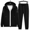 Men's Casual Sports Hoodie Set, Youth Sports Loose Round Neck Hoodie Two-piece Set