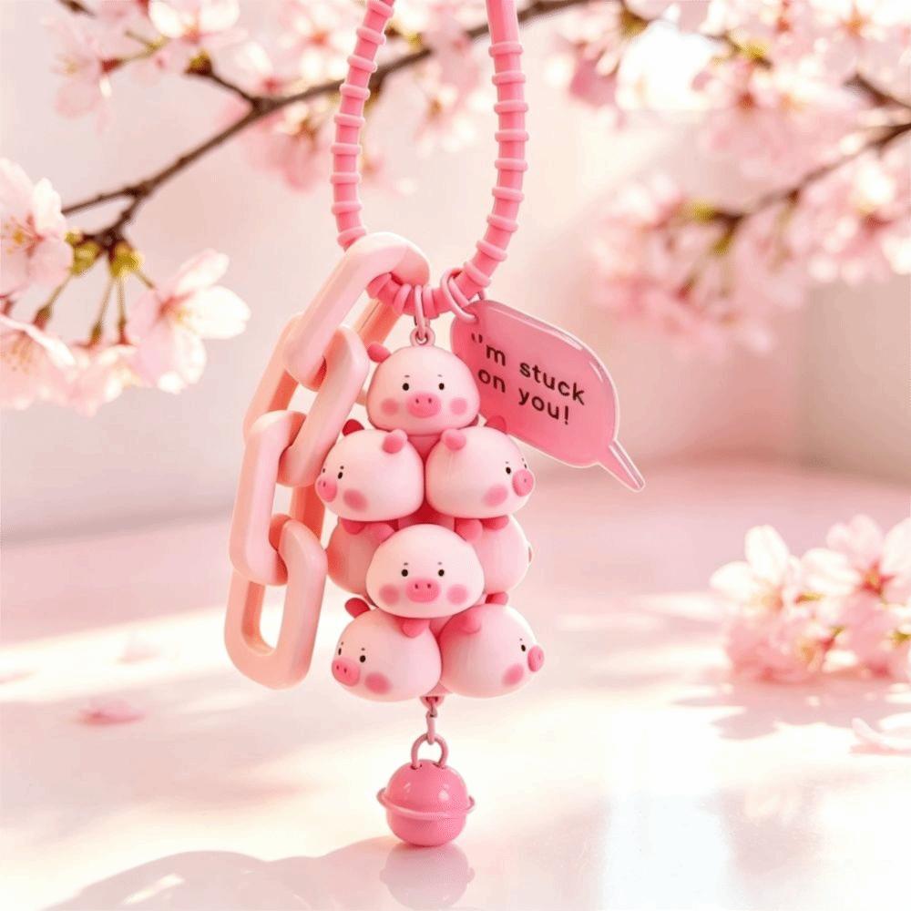 Pig Tower Pig Keychains Creative Cartoon Animal Keychain Fun Panda Keychain Backpack Hanging