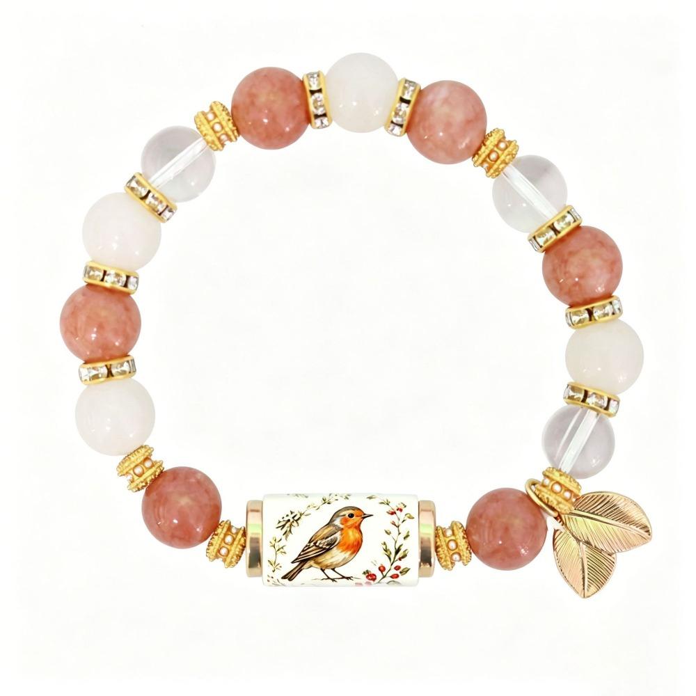 with Pendant Metal Tube Crystal Bracelet Beaded Bracelet Holiday Gatherings
