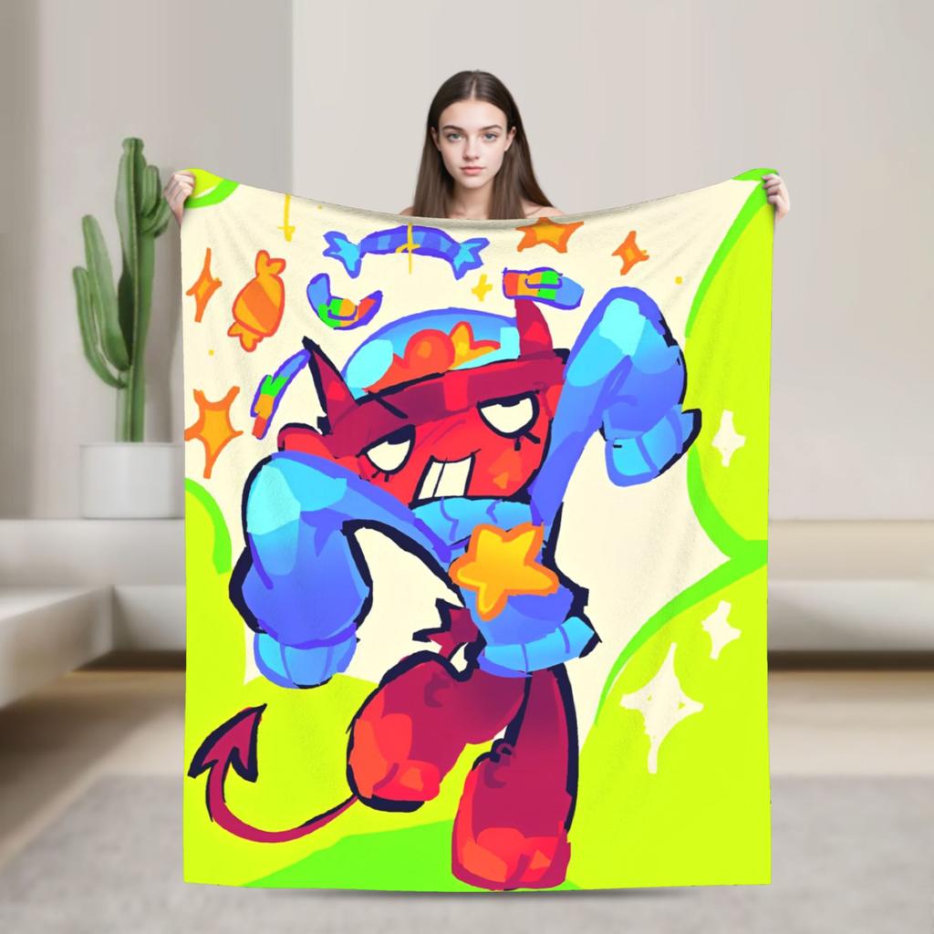 Sprunkis Plush Blanket Cartoon Game Awesome Throw Blankets for Sofa Bedding Lounge 150*125cm Plush Thin Quilt