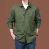 Spring and Autumn Men's Loose Work Shirt Casual Comfort Long Sleeve Cotton Middle-aged Shirt Men's Shirt