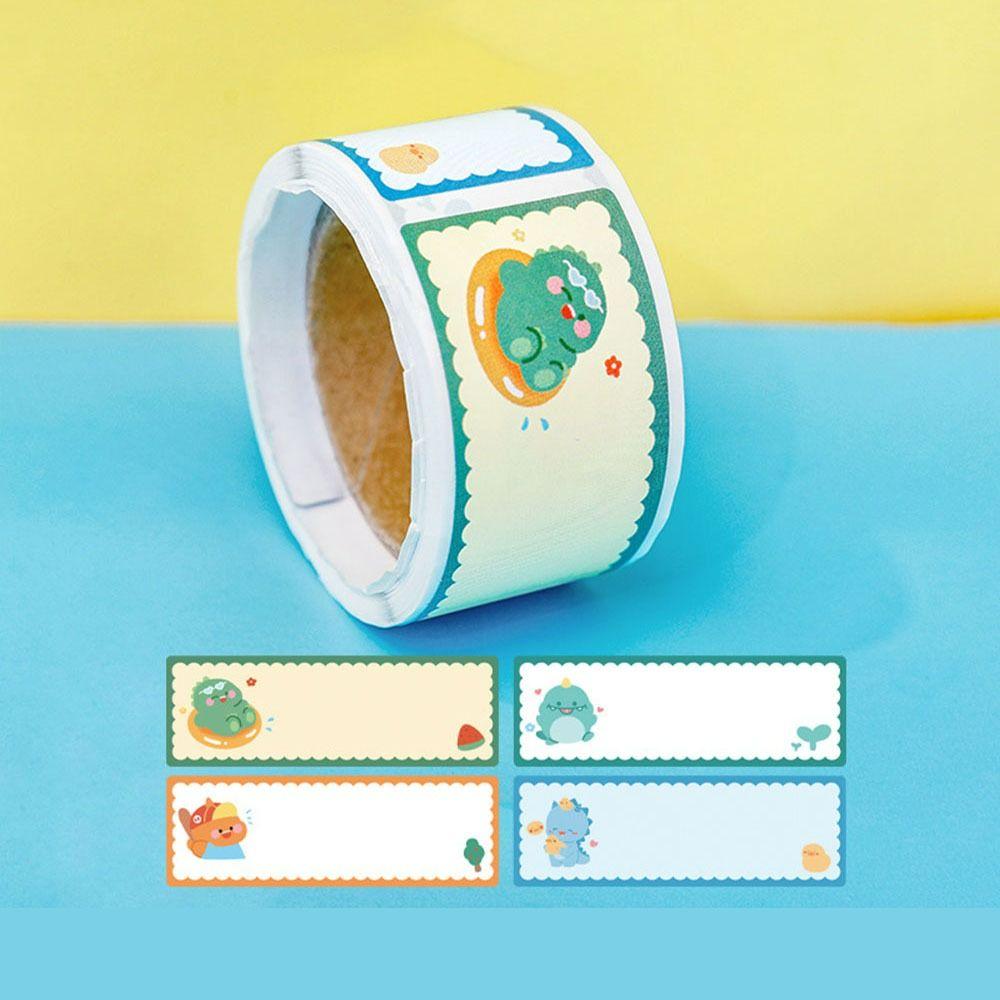 60Pcs/Roll Cartoon Name Sticker Self-adhesive Tag Sticker Portable Labels Sticker