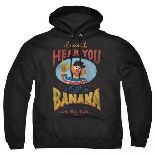 Sesame Street Unisex Adult Banana In My Ear Ernie Hoodie