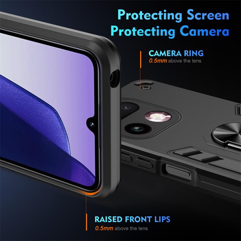 Чехол Военного Класса для Realme 16 Pro Pro+ Plus 5G Защитная Крышка Ударопрочный Держатель-Кольцо Чехлы Coque