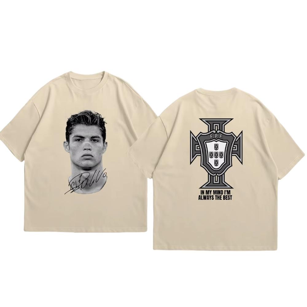 2026 Summer New Soccer Superstar Super Fashion Print Short Sleeve Cotton Tshirt Men Women Worn American Style Mens Clothing