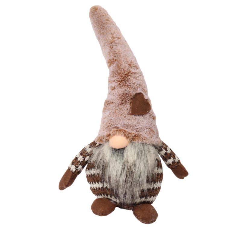 Plush Christmas elf, brown, 50 cm
