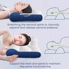 Подушка для шеи из пены с эффектом памяти для снятия напряжения в шее, регулируемая ортопедическая подушка-сэндвич, мягкая дышащая подушка для шеи для всех возрастов