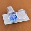 Pure Clear Jelly Silicone Nail Art Stamper Scraper with Cap Transparent Nail Stamp Stamping Tool