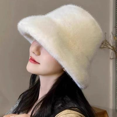 Корейский стиль, утолщенная для сохранения тепла, шляпа рыбака, женская модная однотонная, для большого обхвата головы, с защитой ушей, ветрозащитная, для сохранения тепла, шляпа-ведро