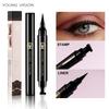 Black Double-headed Seal Liquid Eyeliner Long-lasting and Not Easy To Smudge Triangle Eyeliner