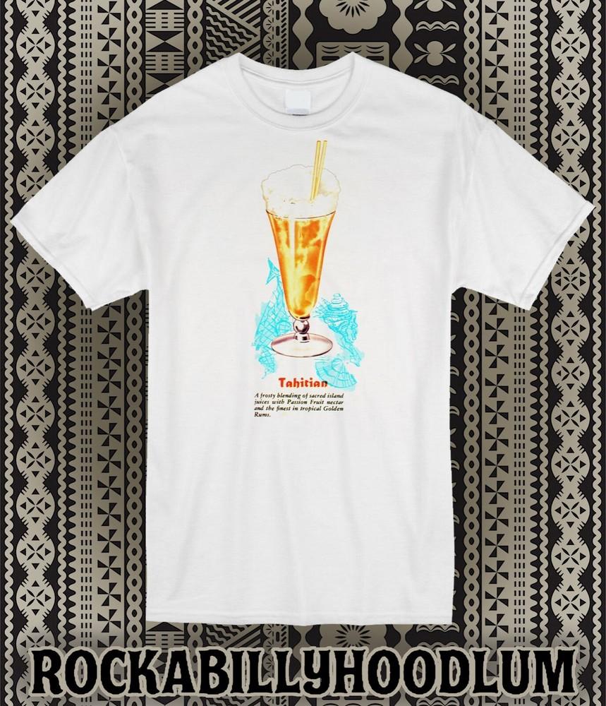 Retro Tiki Tee T Shirt Rum Mug Restaurant Bar Cocktail Drink Tahitian Unisex T-Shirt