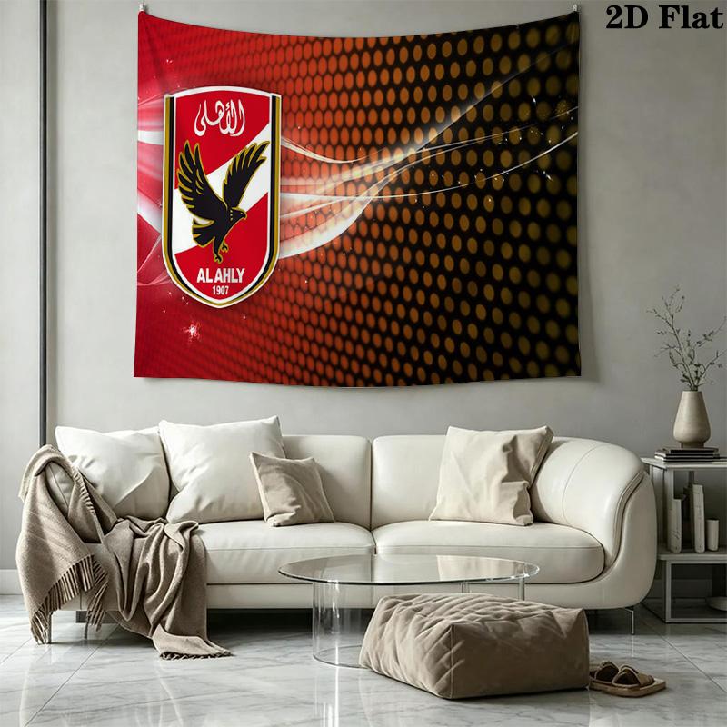 Al Ahly Sporting Wall Tapestry Aesthetic Wall Hanging Printed Fabric Blanket Decorative Tapestries for Bedroom Living Room Home Decor