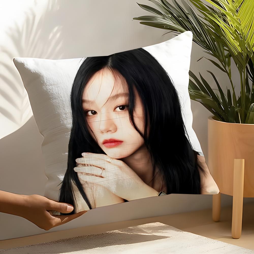 Beautiful Singer LLee Hyeri Pillow Case Linen Cushion Covers For Decorative Sofa Home Pillows Case Car Chair Pillows Cases