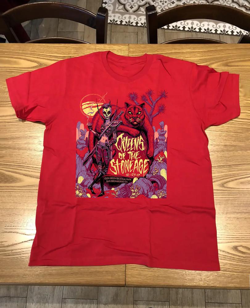 Queens of the Stone Age Band Rock Cotton Men Women Tee Shirt S5XL Red MI011 Unisex T-Shirt