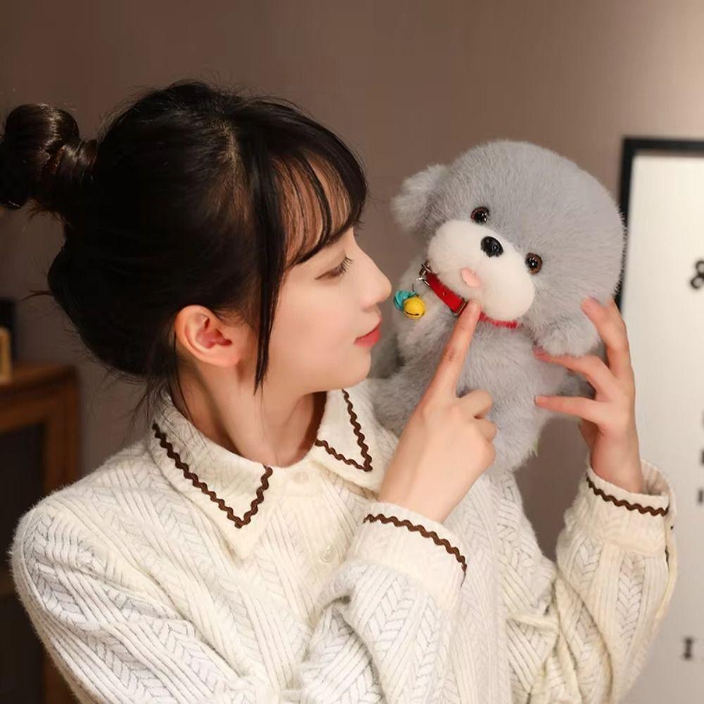 PP Хлопок Красный Колокольчик Куклы Щенки Сидящие Мягкие Игрушки Кукла Щенок Дни Рождения Вечеринки