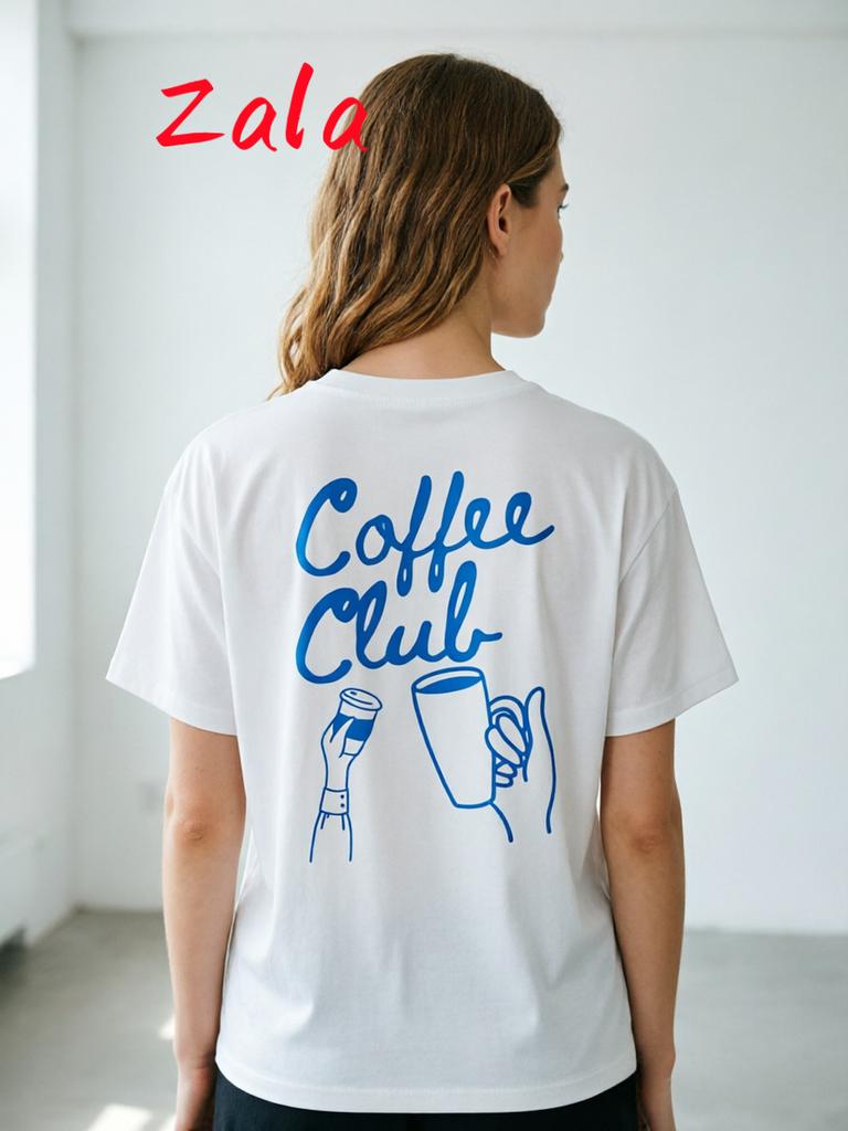 Coffee Club Graphic Printed Unisexs Tshirt Casual Short Sleeve Crew Neck Tshirt Letter Coffee Cup Design Retro Unisexs Clothing