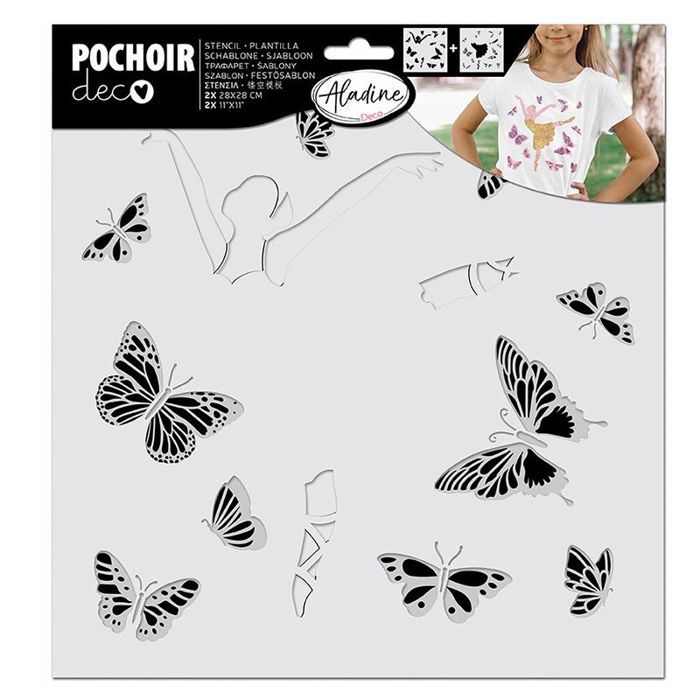 Layering Stencil - Dancer and Butterflies