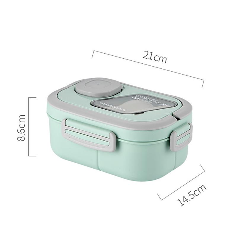 1200 мл двухслойный ланч-бокс с ручкой микроволновая печь Bento Box для школы офис еда герметичная свежая коробка контейнеры для хранения