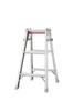 Hasegawa Industrial Ladder Stepladder One Touch 3 Tiers Silver (With Bar) RD-09b (0.81m) (10261) [2022 Model]