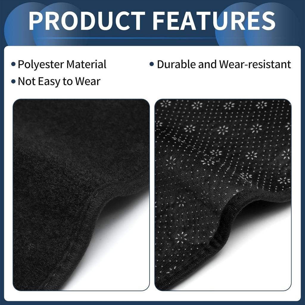 Dashboard Cover Dash Cover Mat Carpet for Toyota 4RUNNER 2003-2009 Polyester Black