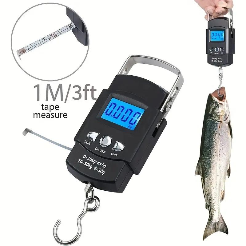 50kg/10g LCD Mini Scale Electronic For Fishing Luggage Travelling  Weighting  Hook Scale Portable Digital Kitchen Scales