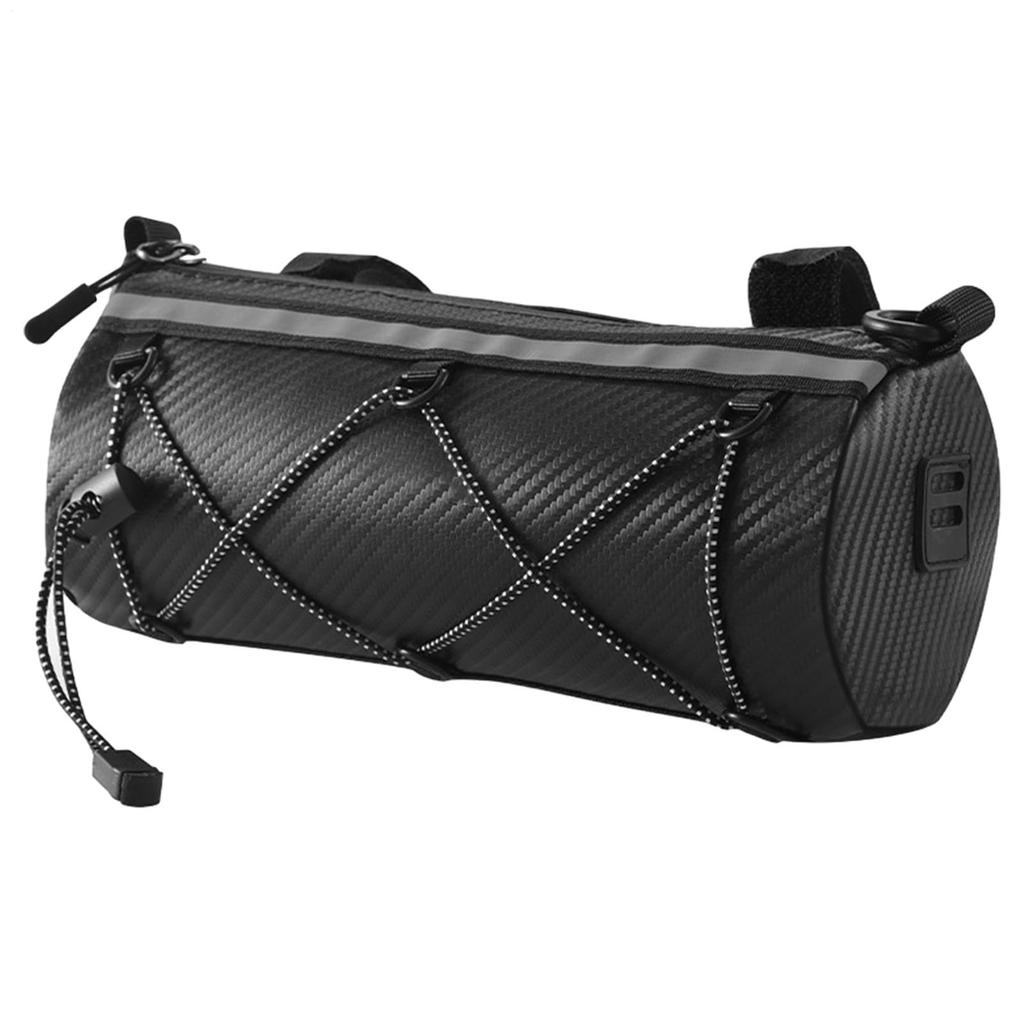 Bicycle Handlebar Bag-3L Waterproof Front Basket with Phone Mount Holder | Reflective Strap System,