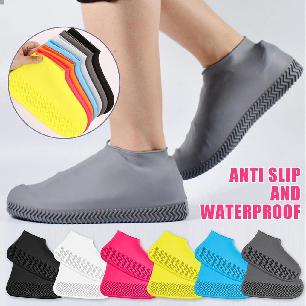 Waterproof Shoe Covers, Non-Slip Water Resistant Overshoes Silicone Rubber Rain Shoe Cover Protectors For Kids, Men, Women