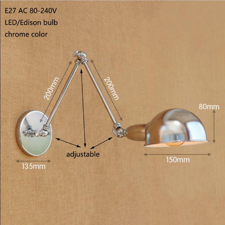 Промышленный ретро-лофт латунный кованый настенный светильник E27/E26 для спальни, прикроватной тумбочки, ванной комнаты, входа, балкона, кафе, студии, освещения