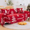 Christmas Chenille Sofa Cover Cloth Red Christmas Home Decoration Towel Sofa Blanket Festive Christmas Sofa Cushion Covers