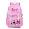 K-Pop Inspired Lightweight School Backpack Girls Large Capacity Nylon Daypack With Zippered Interior Compartment