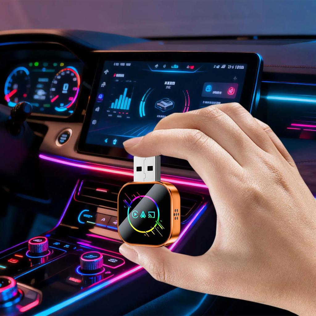 Беспроводной адаптер Car Play, USB Plug and Play для штатных автомобилей с проводным Car Play, Компактный приемник с Bluetooth