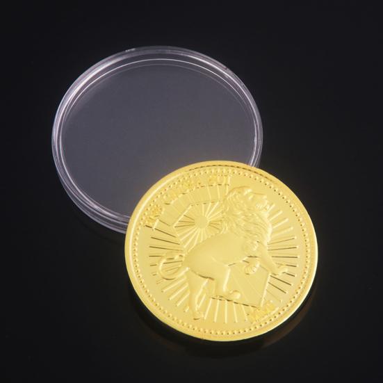 Позолоченная монета, реквизит для фильмов, диаметр 1,6 дюйма, двухсторонняя металлическая монета, коллекционная сувенирная монета с защитной коробкой, подарок для поклонников фильмов