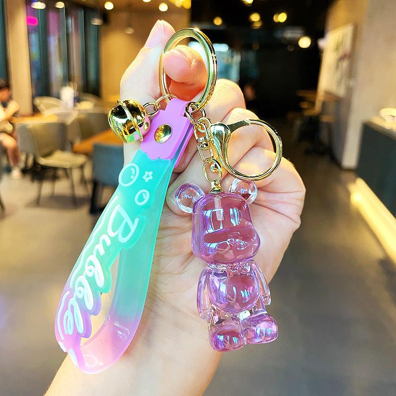 Colorful Resin Cartoon Keychains Bear And Rabbit Perfect For Party Favors