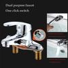 Two-hole/three-hole Universal Hot and Cold Faucet Bilateral Two-way Faucet Silver Connectable Shower and Basin Faucet