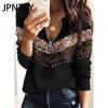 JPNTKY Women's Fashion Casual Autumn Winter Long Sleeve Zip Collar Loose Sweaters