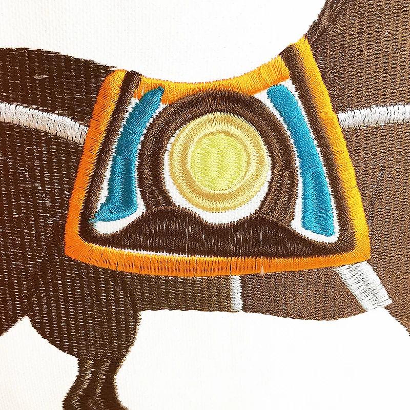 30x50см 45x45см Декоративная подушка Вышитая наволочка Лошадь Оранжевый Цвет Роскошный Белый Цвет Подушка для дивана Без наполнителя