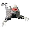 Realistic Cemetery Props Halloween Breaking Ground Skeleton, Giant Glowing Skull Yard Prop with Interactive Spooky Display Poseable Arms, Outdoor Lawn