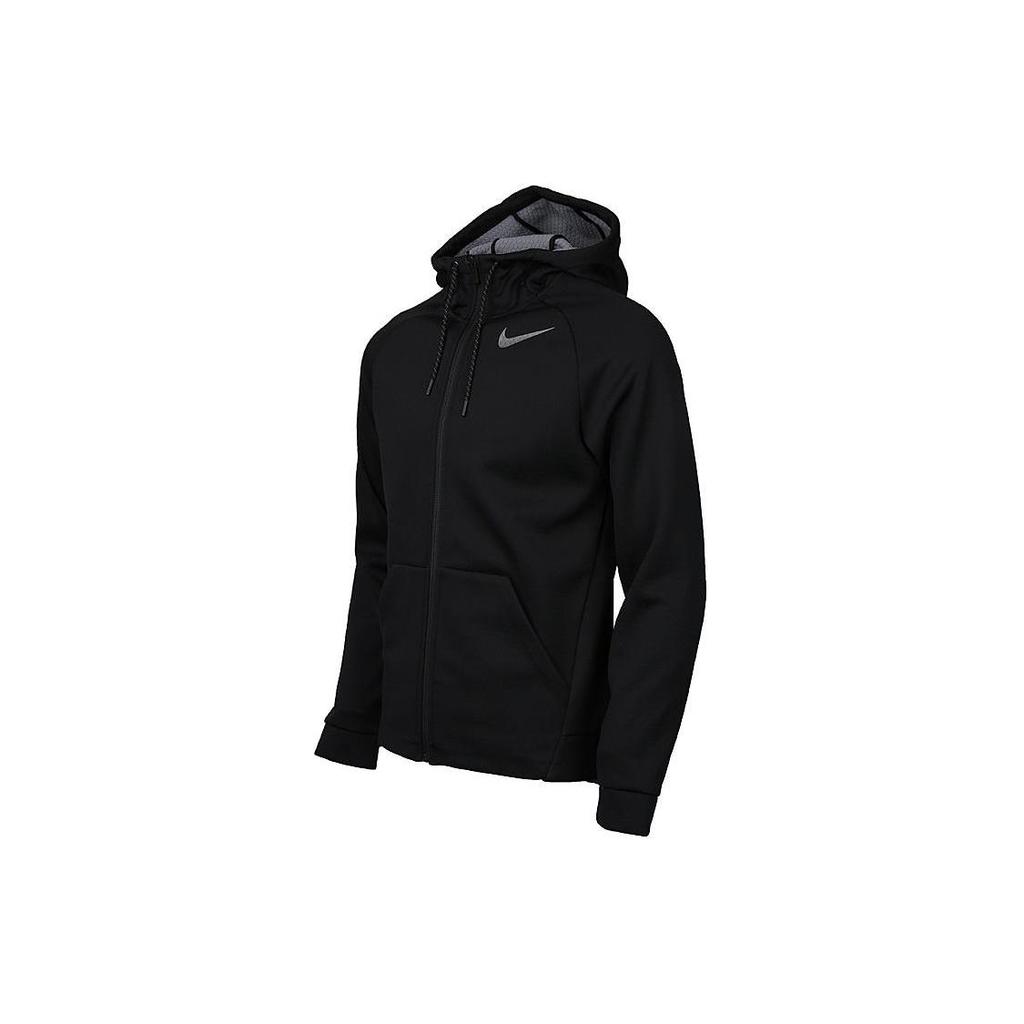 Nike Толстовки Мужские Черные С Капюшоном Умеренный Кардиган 860512-010