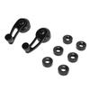 3 Inch Car Door Crank Handle Black Aluminum Alloy Comfortable Grip Auto Retro Door Handles Set Replacement for Mustang